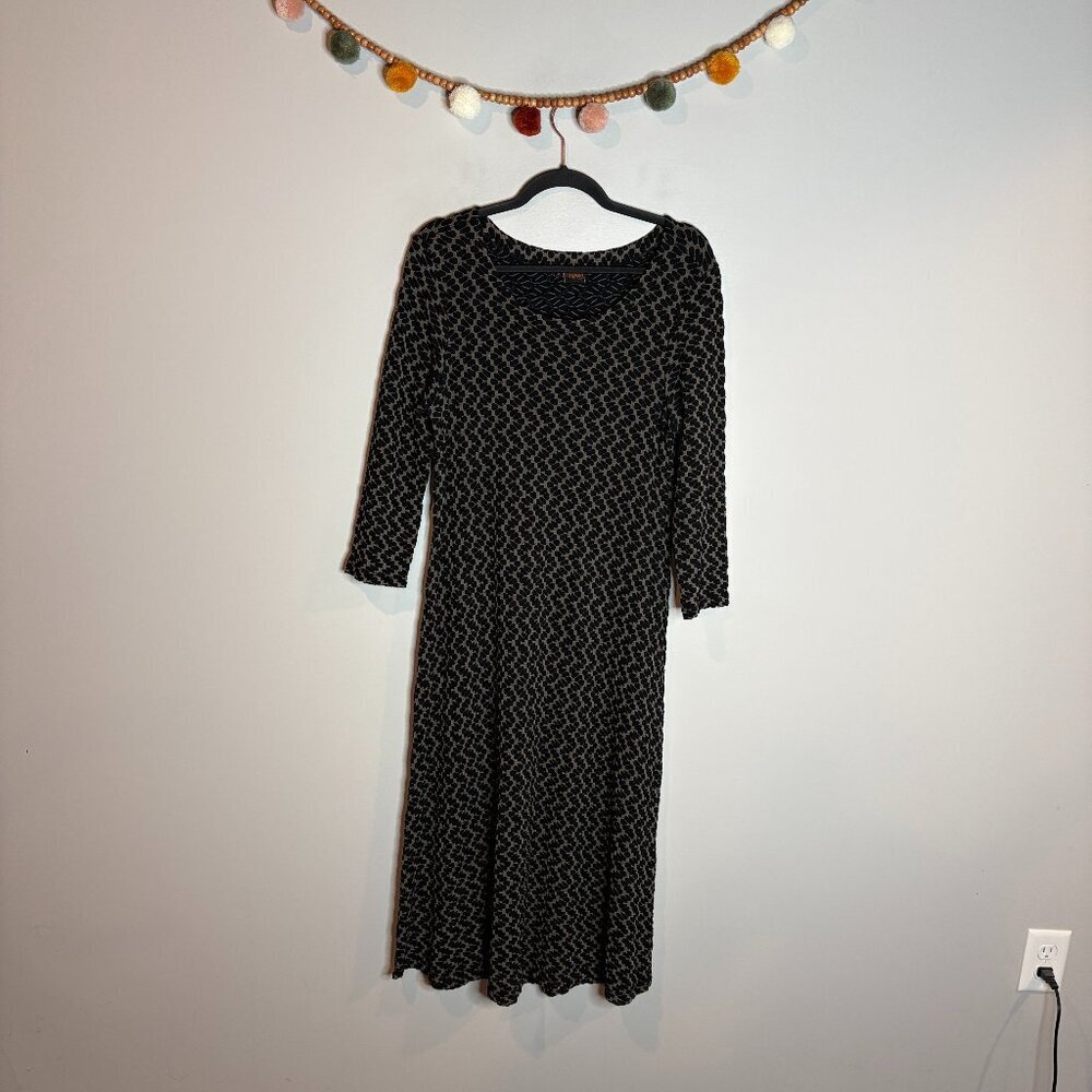 Tianello black patterned jacquard knit Ballet dress